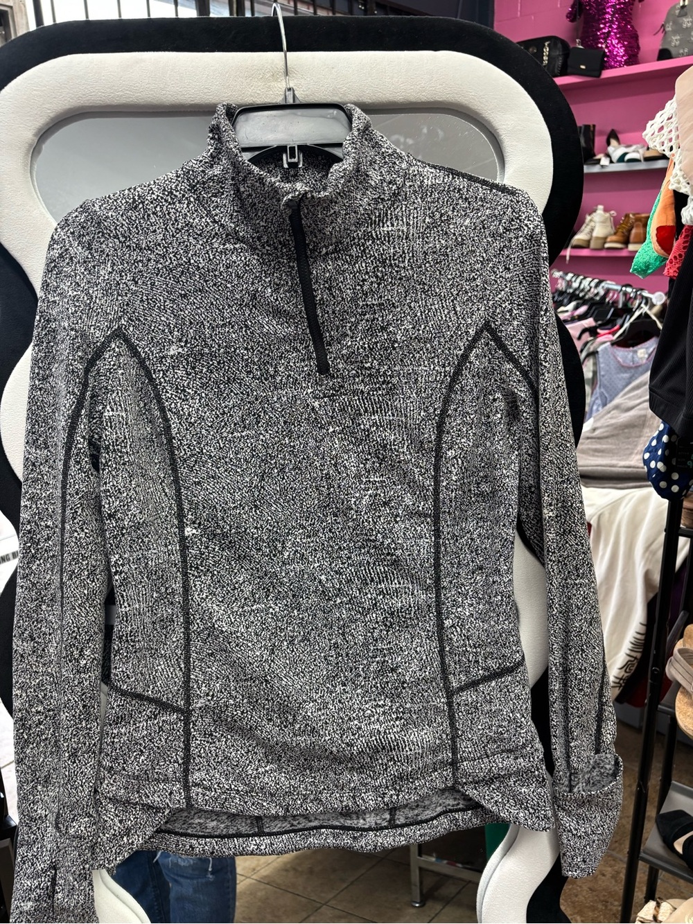 Mondetta Black & White Marled Half-Zip Pullover